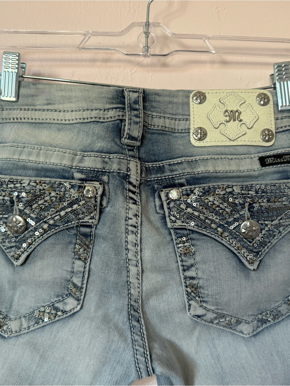 Vintage Y2K Miss Me Light Blue Embellished Women's Jeans